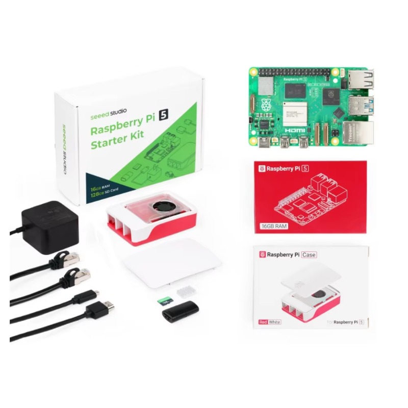 Raspberry Pi 5 8Gb - 5 Starter Kit - 4GB/8GB/16GB RAM,128GB