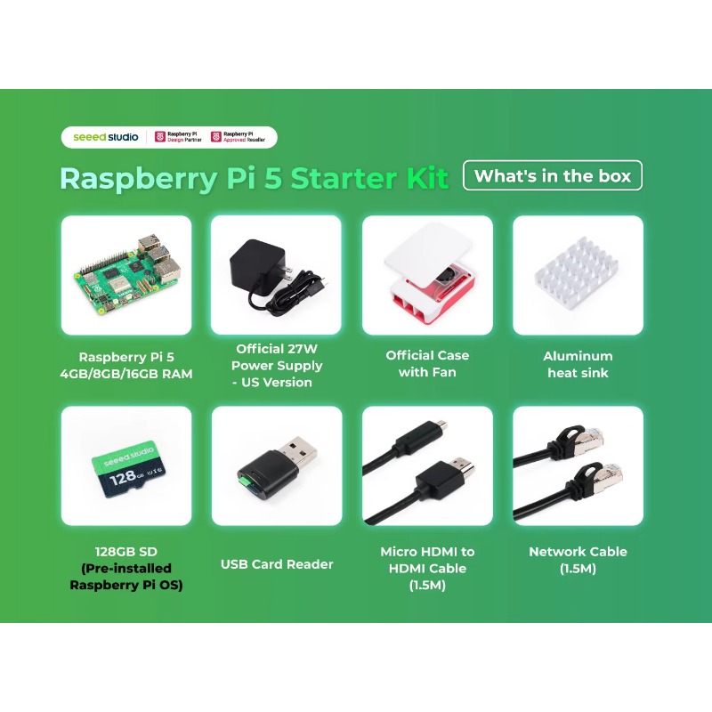5 Starter Kit - 4GB/8GB/16GB R - Raspberry Pi 5 8Gb 评论和价格