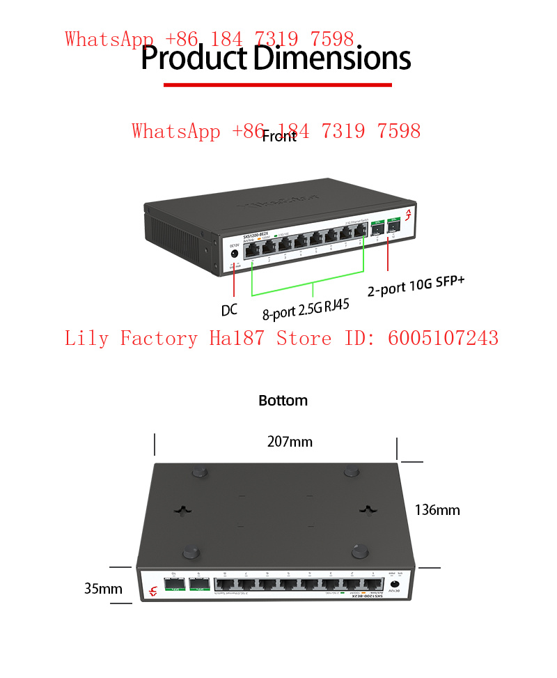 XikeStor 8*2.5G RJ45 2*10G SFP - Sfp+ 10G Managed Switch 8 Port 评论和价格